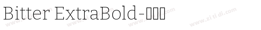 Bitter ExtraBold字体转换